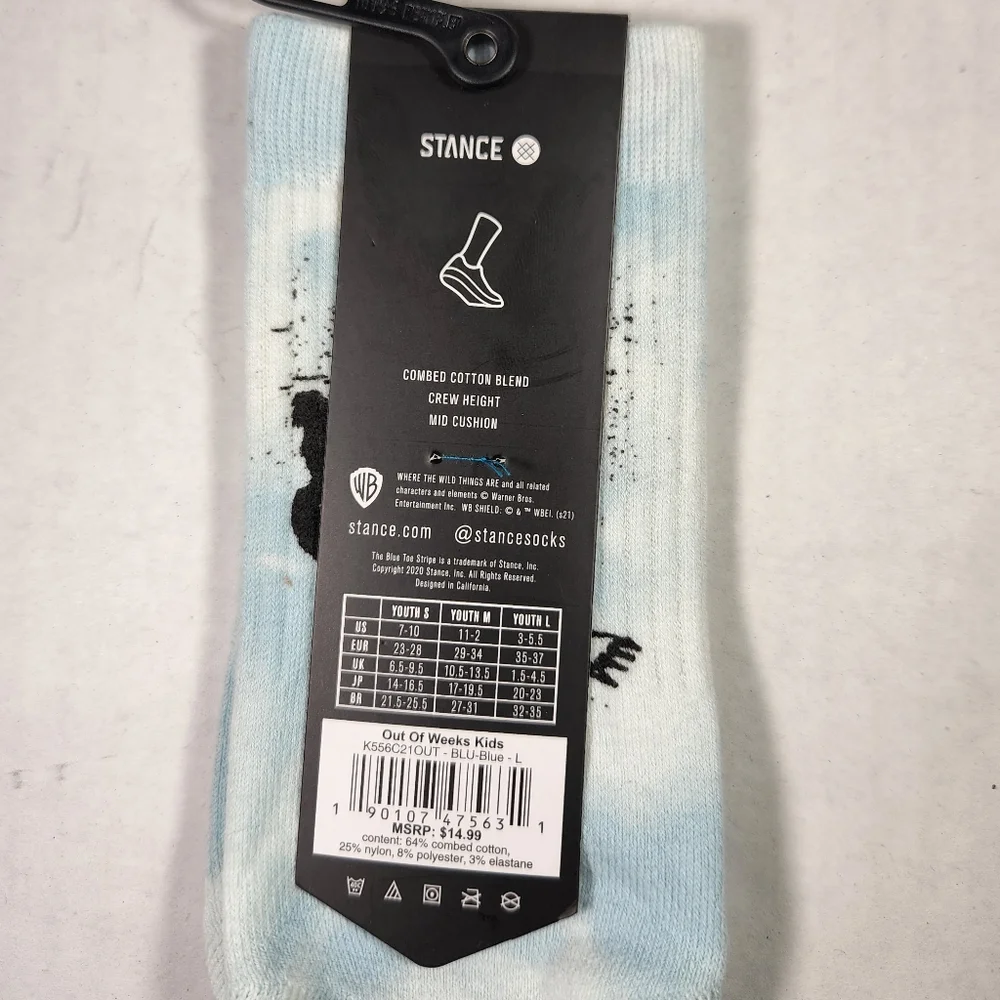 NWT Kid's Stance Where The Wild Things Are Out Of Weeks Crew Socks